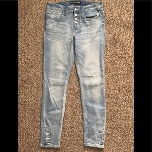 Never worn denim pants by Express, button fly